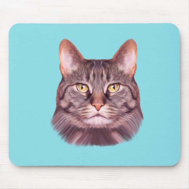 Tapis De Souris Portrait photo de chat (Devant)