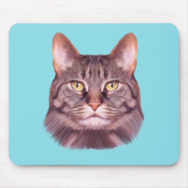 Tapis De Souris Portrait photo de chat (Devant)