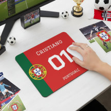 Portugal Soccer Legend Custom Name Desk Mat