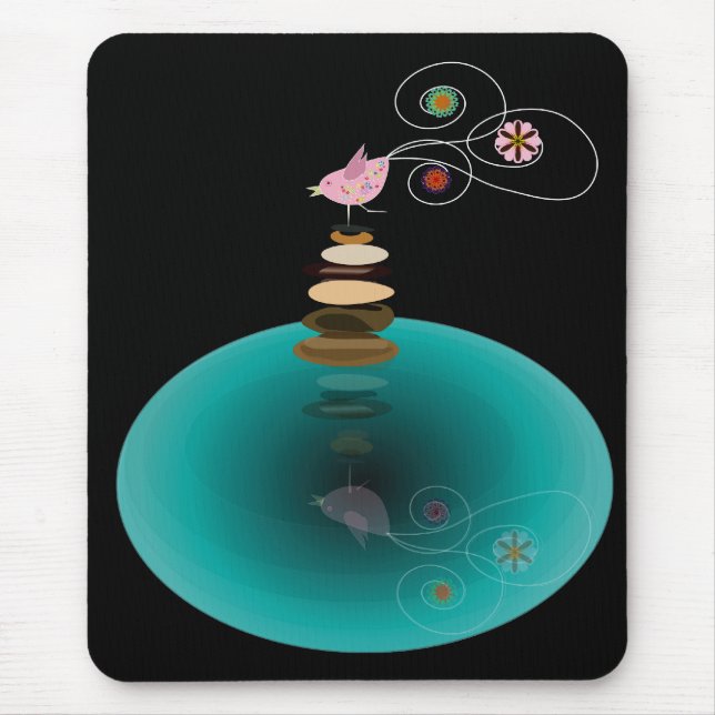 Tapis De Souris pose de yoga, pose d'une jambe (Devant)