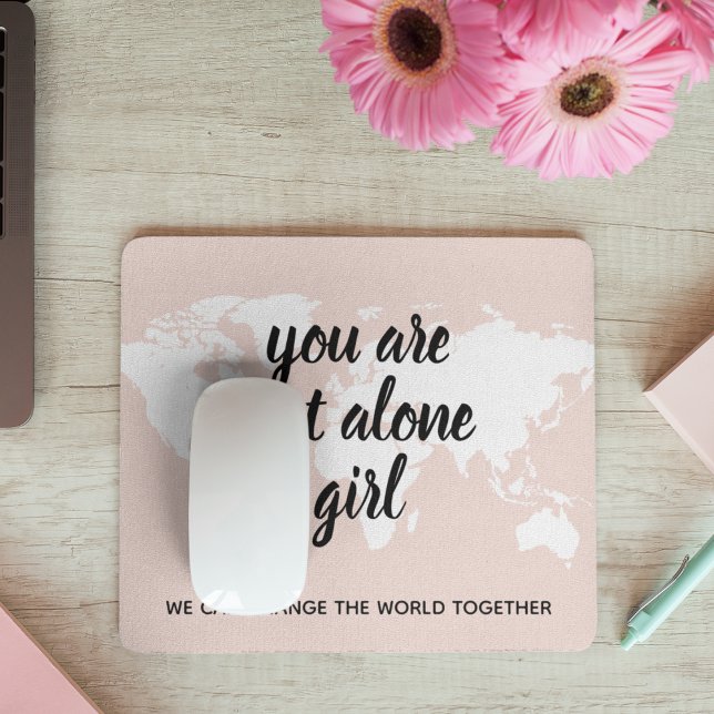 Tapis De Souris Positif Vous N'Êtes Pas Seul Citation Motivation F (Créateur téléchargé)