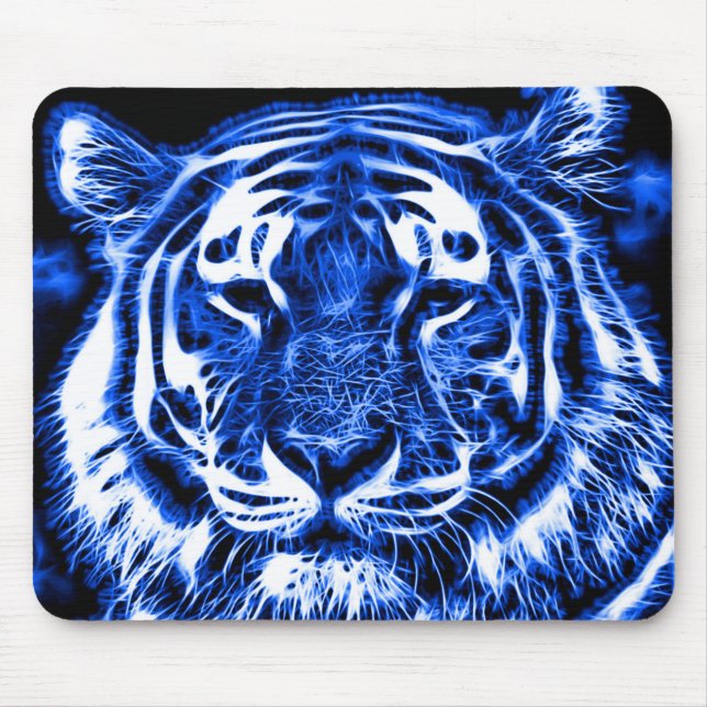 Tapis De Souris Poster de animal de fractale d'esprit de tigre de (Devant)