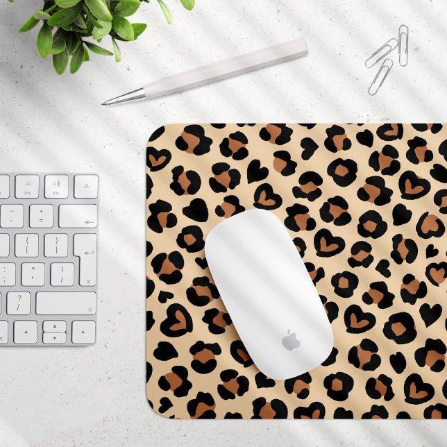 Tapis De Souris Poster de animal, Léopard Brown, Spots de guépard, (Créateur téléchargé)