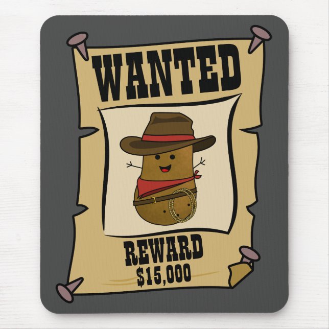 Tapis De Souris Poster de la pomme de terre Cowboy Recherché (Devant)
