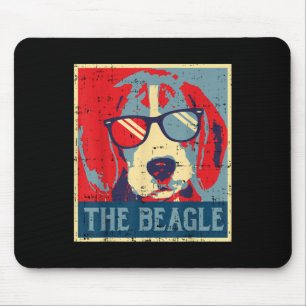 Tapis De Souris Poster du Beagle Obama Animal Vintage Hound D