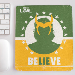 Tapis De Souris Poster du Président Loki "Believe"