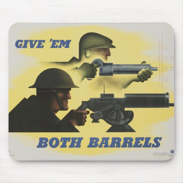 Tapis De Souris Poster patriotique 2ème guerre mondiale (Devant)
