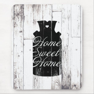 Tapis De Souris Pot à lait en bois blanc de ferme Maison Douce