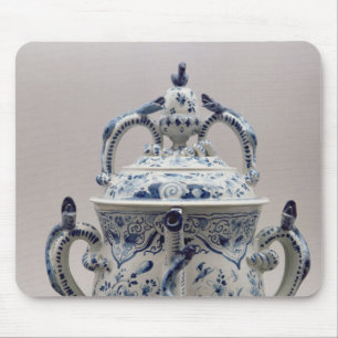 Tapis De Souris Pot, bleu et blanc de posset de Lambeth Delftware