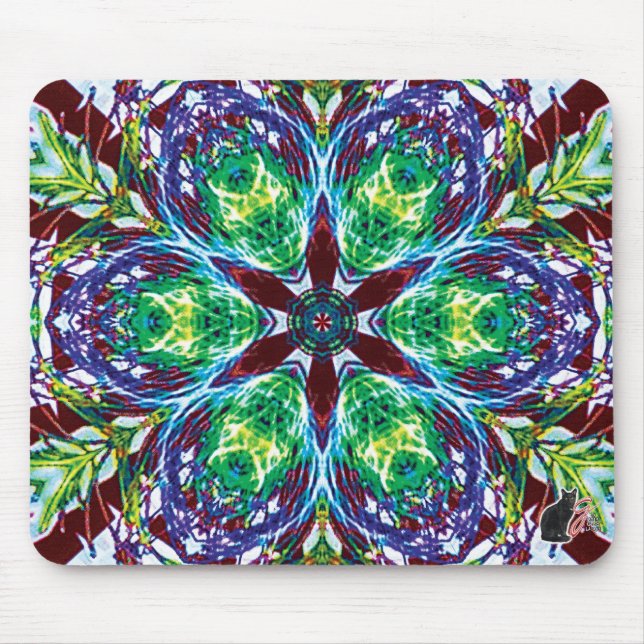 Tapis De Souris Pots Kaleidoscope Souris (Devant)