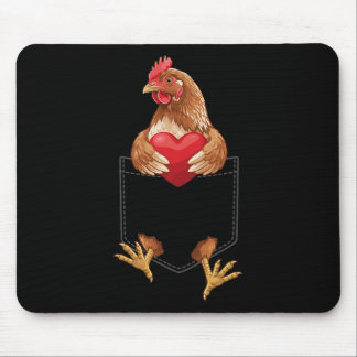 Tapis De Souris Poule dans la poche Conception pour les amoureux d