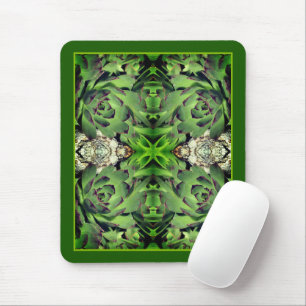 Tapis De Souris Poules Et Poules Jardin Succulent Gros Plan Abstra