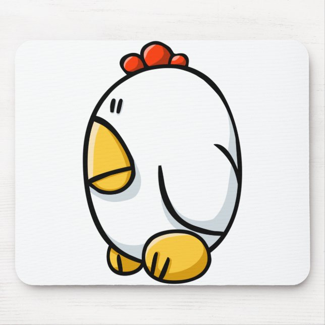 Tapis De Souris Poulet de bande dessinée (Devant)