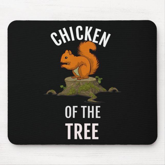 Tapis De Souris Poulet De L'Arbre Chasse Drôle Chasse (Devant)