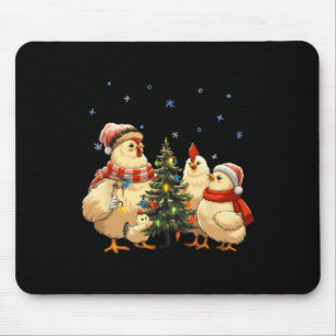 Tapis De Souris Poulet Feux de Noël Ferme Animaux Drôle Noël Moi