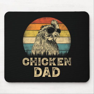 Tapis De Souris Poulet vintage Papa Poulet Amateurs de poulet Papa