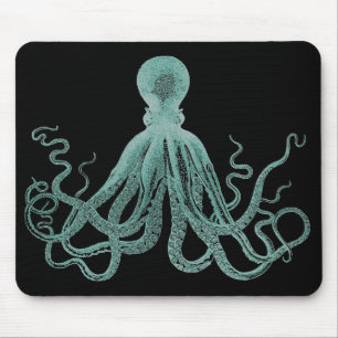 Tapis De Souris Poulpe bleu Mousepad