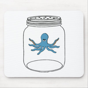 Tapis De Souris Poulpe dans un pot