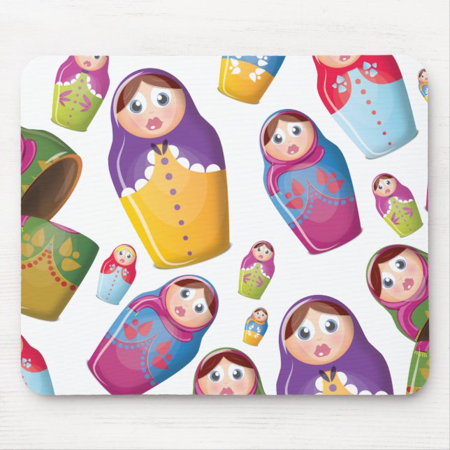Tapis De Souris Poupée Matryoshka - Motif russe de poupées imbriqu (Devant)