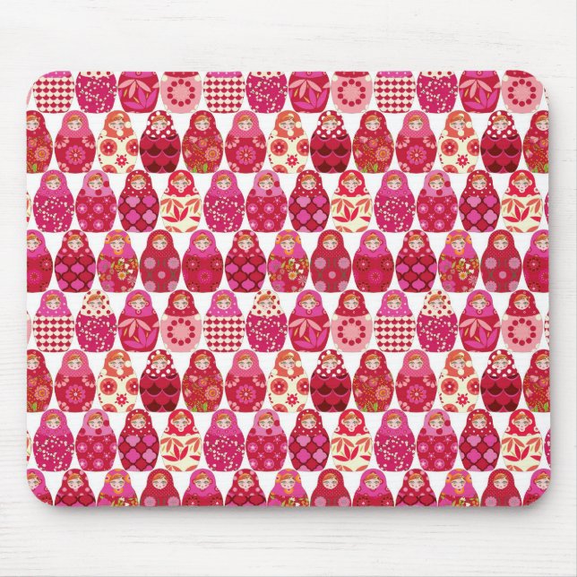 Tapis De Souris poupée russe rose (Devant)