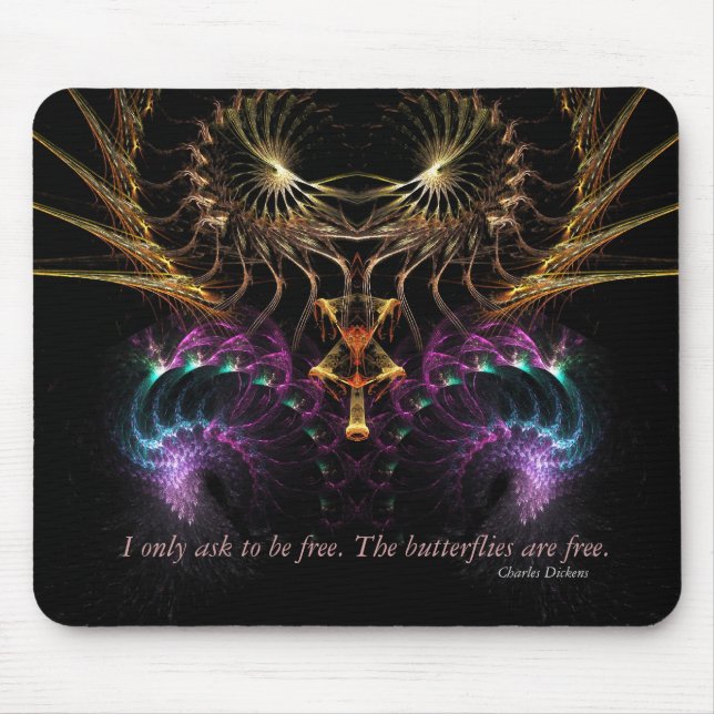 Tapis De Souris Pour être libre.. Citation Mousepad (Devant)