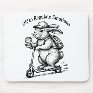 Tapis De Souris Pour réguler les émotions drôle de lapin Bunny Sco