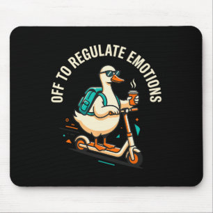 Tapis De Souris Pour réguler les émotions, trottinette d'oie drôle