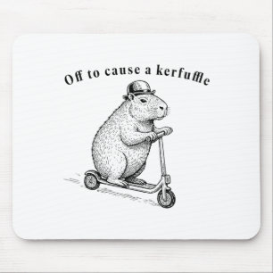 Tapis De Souris Pour semer la pagaille, Funny Groundhog Scooter
