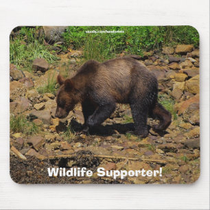 Tapis de souris pour supporter la faune de l'ourso