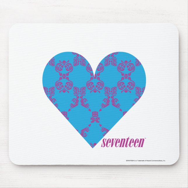 Tapis De Souris Pourpre-Aqua 3 de damassé (Devant)