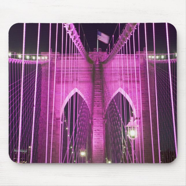 Tapis De Souris Pourpre de Lit de pont de Brooklyn (Devant)