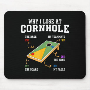 Tapis De Souris Pourquoi Perdre Au Cornhole Drôle Lancer Cornhole