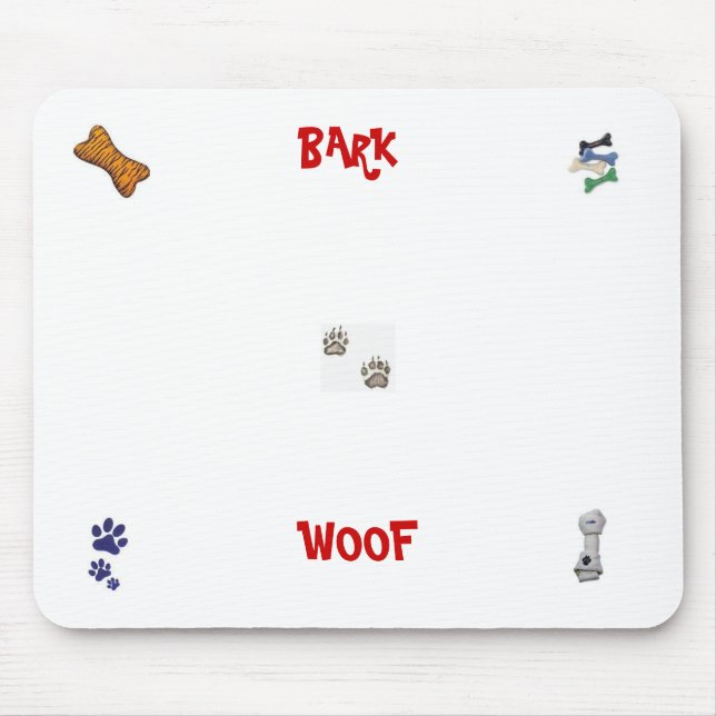 Tapis De Souris POURSUIVEZ LES PATTES, jouet de chien, OS de (Devant)