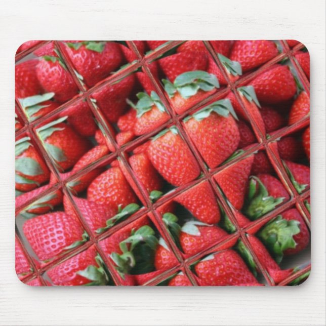 Tapis De Souris Poussière de glace et de fraises (Devant)