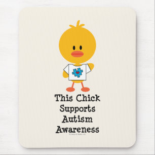 Tapis De Souris Poussin Mousepad de sensibilisation sur l'autisme