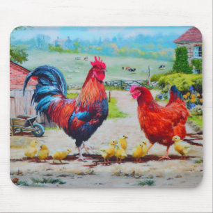 Tapis De Souris Poussins à la ferme