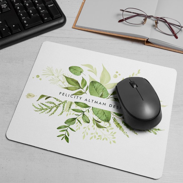 Tapis De Souris prairie sauvage | Botanique verte personnalisée (Créateur téléchargé)