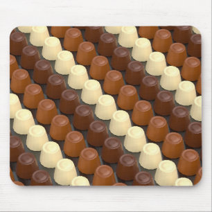 Tapis De Souris Pralines de chocolat noir, blanc et lait