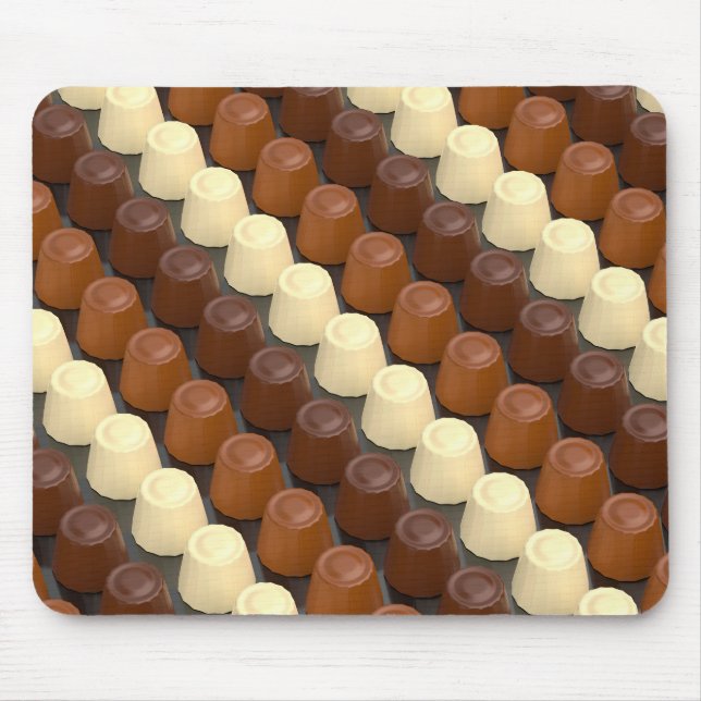 Tapis De Souris Pralines de chocolat noir, blanc et lait (Devant)