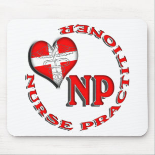 TAPIS DE SOURIS PRATICIENNE CIRCULAIRE D'INFIRMIÈRE DE LOGO DU NP