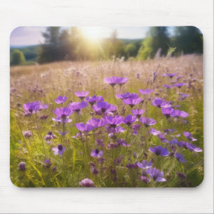 Tapis De Souris Pré Fleur sauvage pourpre