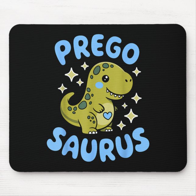 Tapis De Souris Pregosaurus Cute Retro Mommy Dinosaur Pregnancy An (Devant)