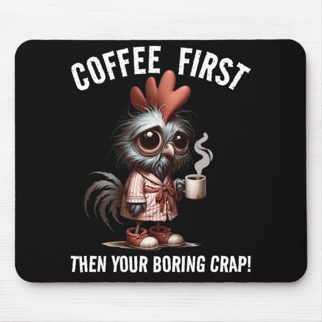 Tapis De Souris Premier mème de café (Devant)