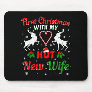Tapis De Souris Premier Noël avec ma nouvelle femme sexy Noël Nouv