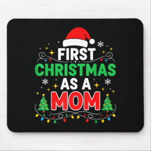 Tapis De Souris Premier Noël en tant que maman, tenue de famille a