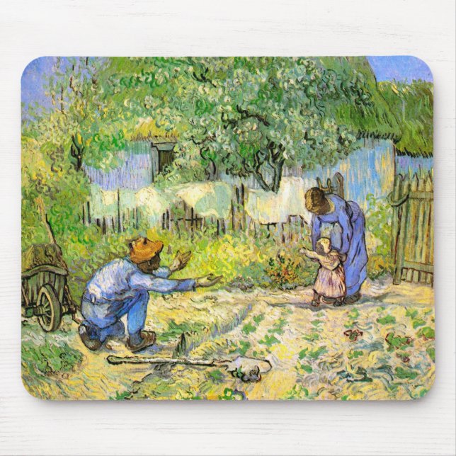 Tapis De Souris Premiers pas (après Millet) Van Gogh Fine Art (Devant)