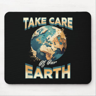 Tapis De Souris Prenez soin de notre protection Terre De l'environ