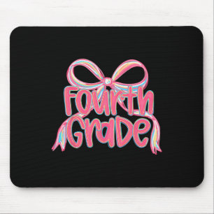 Tapis De Souris Préparation rentrée 4e année rose nœud papillon Co