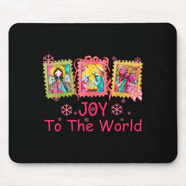 Tapis De Souris Preppy Christian Christmas Joy Coquette Jesus Nati (Devant)