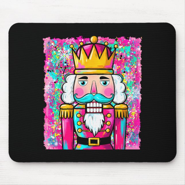 Tapis De Souris Preppy Nutcracker Merry Christmas Xmas Pajamas Wom (Devant)